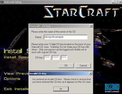 how to change starcraft cd key
